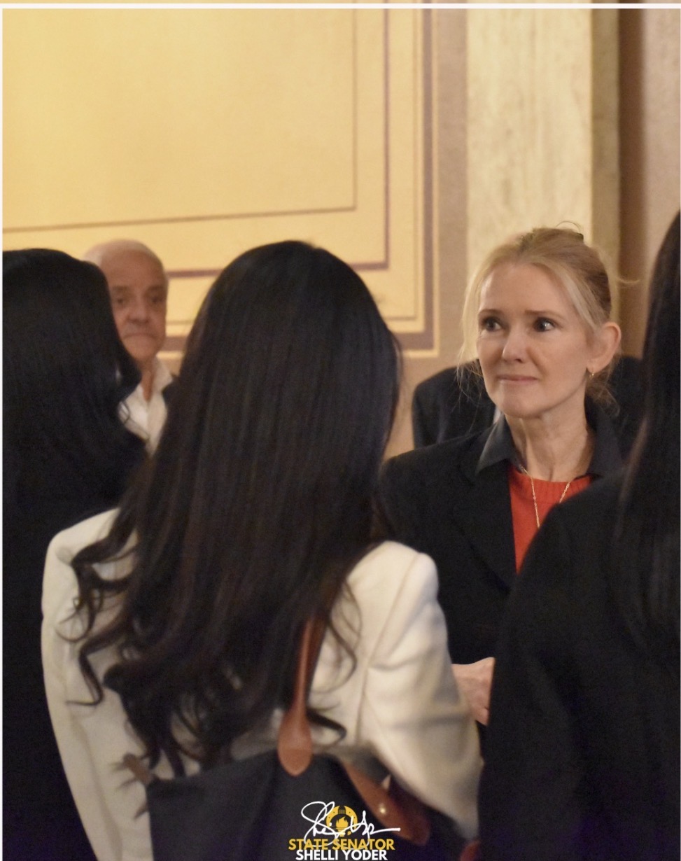 State Senator meeting with foundation members